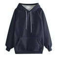 thumbnail image 7 of ShiShine Hoodies for Women Loose Fit Pullover Cute Solid Color Hoodie Oversized Drawstring Fall Sweatshirt with Pocket, 7 of 7