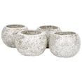 thumbnail image 5 of Koyal Wholesale White Round Mosaic Votive Candle Holder Set of 4 for Table Centerpiece, Home Décor, 5 of 5