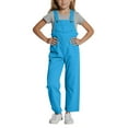 thumbnail image 3 of Girls Jumpsuits Overalls Blue Loose Rompers Girls Summer Clothes Girls' Fashion 1-2 Years Girls Fashion, 3 of 5