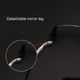 thumbnail image 4 of Portable Multifocal Rimless Eye Protection Unisex Anti-Blue Light Eyeglasses TR Magnetic Therapy Presbyopia Eyeglasses Reading Glasses BLACK STRENGTH 400, 4 of 8