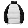 thumbnail image 3 of Maoxin Mens Jackets Men' Solid Color Down Jacket With Warm Zipper Pocket Long Sleeved Hooded Casual Jacket White S, 3 of 3