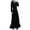 Black, variant on Women's Velvet Long Sleeve Autumn Dress - Slim Fit A-Line Maxi Dress for Winter Parties, M-XXXXL