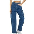 thumbnail image 6 of Cyber and Monday Deals Aloohaidyvio Tummy Control Wide Leg Jeans for Women,Boot Cut Jeans for Women High Waisted,Jeans for Women Trendy,Stretchy Jeans for Women, 6 of 6
