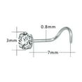 thumbnail image 3 of K-KED Punk Zircon Nose Stud Surgical Steel Nose Ring Lip Rings Body Piercing Jewelry~-11, 3 of 9