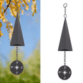 thumbnail image 2 of Retro Design Iron Triangle Wind Bell with Compass,Wind Chimes Decor, 2 of 6