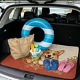 thumbnail image 2 of COEQINE Universal Car Trunk Mat All Weather Cargo Liner Floor Mat with Non-Slip Backing Scratch-proof Pet Cargo Mat Suitable for Most Car Models, Corgi Cat Paw Red, 2 of 7