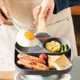thumbnail image 4 of Egg Frying Pan, Wide Compatibility Heat Sensitive Silicone Pancake Frying Pan  For Gas For Hamburger 4 Holes,3 Holes, 4 of 8