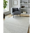 thumbnail image 3 of Hauteloom Anahid Wool Living Room, Bedroom Area Rug - Contemporary - Light Silver, Off White, Slate Blue - 10' x 14', 3 of 6