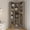 Light ivory gray, variant on Space Saving Tall Corner Bookcase, 18 Cubby Open Storage Bookshelf, Freestanding Corner Display Rack for Books, Plants & Decor - Light ivory gray