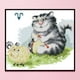 thumbnail image 3 of Cuadros Decorativos Kit de animales bordados DIY con estampado de gato gordo de punto de cruz parcial de 14 quilates (DA636) DQrwqpou Nuevos Originales, 3 of 9