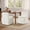 Linen-Fabric, variant on Spruce & Spring Armless Dining Chair with Casters and Washable Slipcover Set of 2, Sand in Fabric