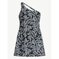 thumbnail image 5 of Time and Tru Women's and Women's Plus Size One Shoulder Swim Dress, Sizes XS-3X, 5 of 5