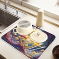 thumbnail image 6 of Ryvnso Magic Mushroom Forest Dish Drying Mat for Kitchen Countertop 18x24 Large Dish Pad Drainer Rack Dish Sink Mats, 6 of 7