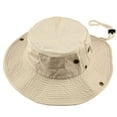thumbnail image 7 of Wide Brim Hiking Fishing Safari Boonie Bucket Hats 100% Cotton UV Sun Protection For Men Women Outdoor Activities L/XL Putty, 7 of 7