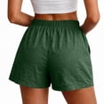 thumbnail image 5 of Nestiefly Linen Shorts for Women Summer Casual Wide Leg Loose High Waist Drawstring Dressy Shorts 2026 Beach Vacation Clothes Green M, 5 of 6