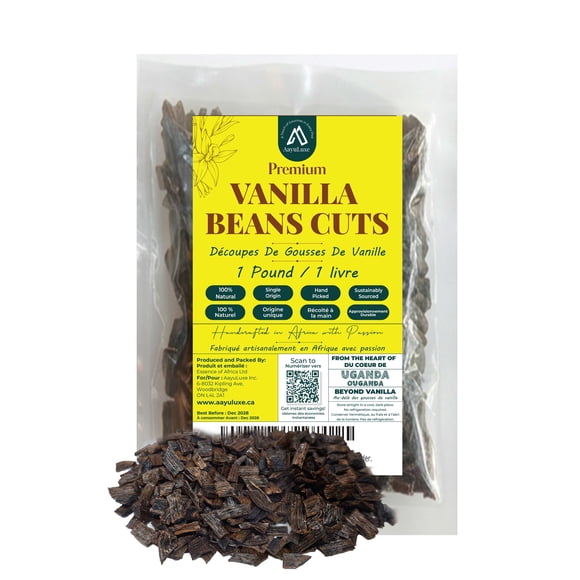 1 Lb Bulk Vanilla Bean Splits | Aayuluxe Vanilla Beans Grade B for Making Vanilla Extract Non-GMO Allergen-Free Perfect for Desserts & Baking
