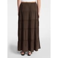 thumbnail image 3 of No Boundaries Lace Insert Tiered Maxi Skirt, Women's XXS-XXL, 3 of 5