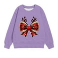 thumbnail image 4 of Bnwani Christmas Hoodie Sweatshirt Boys Crew Neck Long Sleeve Casual Print Purple Size 3-4t, 4 of 4