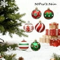 thumbnail image 2 of Tarmeek 30Pcs Glossy Christmas Ball Painted Ornaments for Christmas Tree, 2.4 Inch Shatterproof Christmas Tree Decorations Hanging Christmas Ball for Xmas Holiday Wedding Party Decoration, 2 of 9