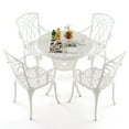 thumbnail image 1 of Gymax 5 Pieces All-Weather Outdoor Cast Aluminum Dining Set Round Dining Table, 1 of 9