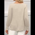 thumbnail image 4 of Blusas de Larga para Mujer, Blusas Informales de Negocios, Elegantes, para el Trabajo, la Oficina, Camisas Holgadas de Verano, Conjuntos de Moda 2025 Albaricoque XXL, 4 of 8