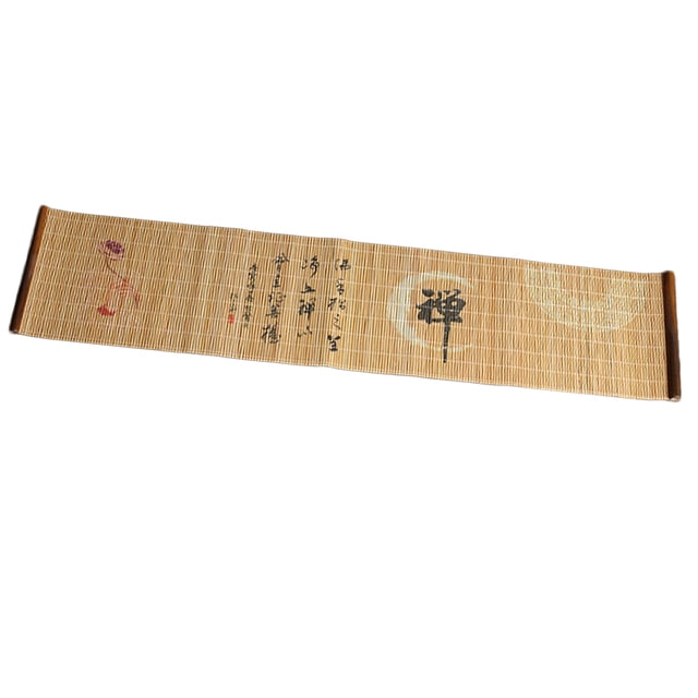 Tapete de té de bambú impreso, camino de mesa zen, taza, tetera, posavasos, ceremonia del té, nuevo Finger Citron lotus 7