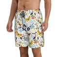 thumbnail image 2 of Naloa Flowers Butterfly Men's Beach Shorts, Surfing shorts, Swim trunks, Quick Dry Swim Trunks for Surfing Beach Fun - 3X-Large, 2 of 9