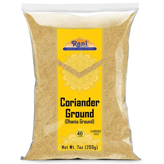 Rani Coriander Ground Powder (Indian Dhania) Spice 7oz (200g) ~ All Natural | Salt-Free | Vegan | No Colors | Gluten Friendly | NON-GMO | Kosher | Indian Origin
