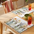 thumbnail image 4 of Flowers in Mason Jar Placemats Set of 6 Spring Flower Place Mats Table Mats Kitchen Dining Home Outdoor Party Table Decoration, 4 of 9