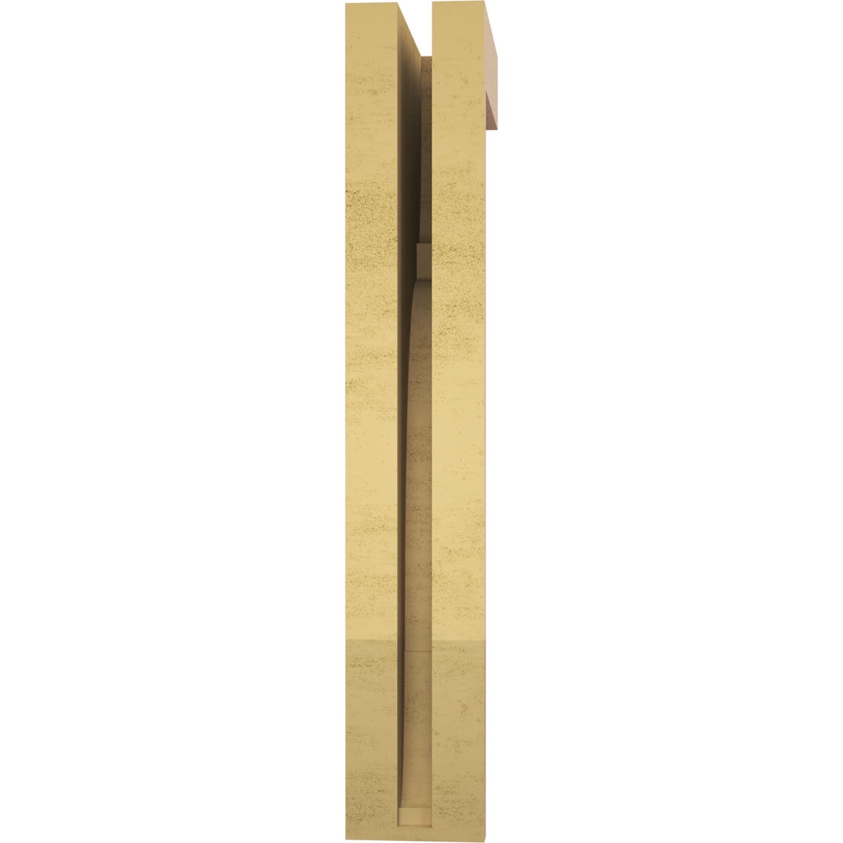 4"W x 8"D x 24"H Thin Bryant Rough Cedar Woodgrain TimberThane Corbel, Primed Tan