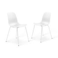 thumbnail image 4 of Unique Furniture 18.5''H Contemporary Plastic Dining Chair in White (Set of 2), 4 of 5