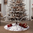 thumbnail image 5 of Daiia Lavender Flowers Drawing Merry Christmas Tree Skirt , Xmas Large Lace-up Tree Skirt, Santa Snowflakes Rustic Home Decorations New Year Party Farmhouse Decor-48", 5 of 7