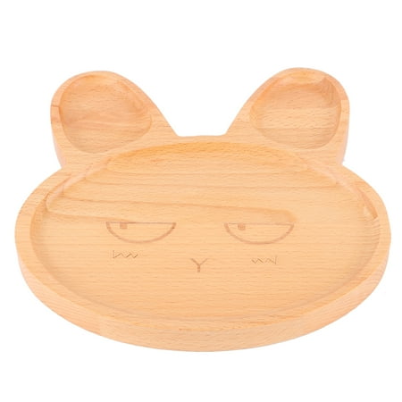 

Wooden Food Tray Dish Plate Bowl with Compartment for Baby Children Breakfast Serving Platter Snack Container