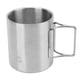 thumbnail image 2 of Taza para acampar al aire libre, taza para acampar de acero inoxidable, taza de café con Doble Aislamiento y mango plegable para barbacoa y montañismo YUNYI BRAND  Deportes, 2 of 8