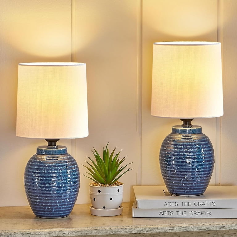 Natyswan 2-Pack Farmhouse Ceramic Bedside Lamps photo 1