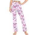 thumbnail image 2 of Odeerbi 2-13 Años Niñas Pantalones de Yoga de Pierna Ancha Entrenamiento Baile Deporte Atlético Pantalones Elasticidad Lindo Cintura Alta Pantalones de Pierna Recta, 2 of 9