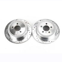Power Stop Rear Pair of Drilled and Slotted Brake Rotors AR83072XPR