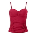 thumbnail image 4 of ANINEO Women Swimwear Underwire Tankini Tops Swimsuit Tops Push Up Bathing Tops Cozy Hawaii Summer Tropical Brazilian Beachwear, 4 of 4