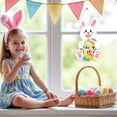 thumbnail image 4 of Easter Wall Decor, Wooden Hanging Sign with Hand-Painted Easter Bunny & Eggs, Colorful Folk Art Style Home Door Wall Hanging, 10 Inch Large Easter Decoration, 4 of 5