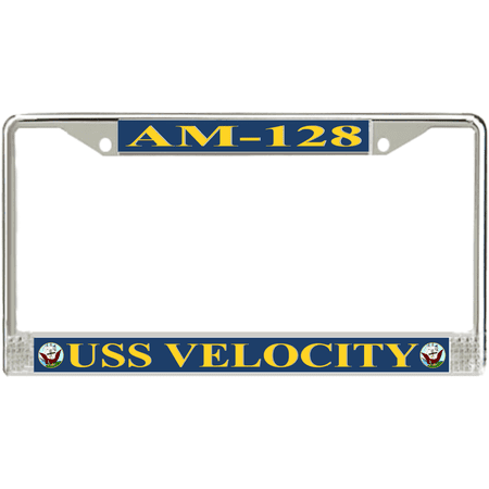 USS Velocity AM-128 License Plate Frame
