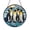 Acrylic 3.5 Inch, variant on Penguins on Ice Stained Glass Suncatcher, Window Hanging Ornament, Christmas Winter Home Decor, Gift for Mom or Nature Lovers