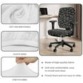 thumbnail image 3 of SCRAWLGOD Sun Moon Stars Black 4 Pieces Set Anti-Slip Computer Chair Cover with Arm Rest Covers Soft Swivel Chair Slipcover Easy to Install Desk Chair Seat Protector, 3 of 7