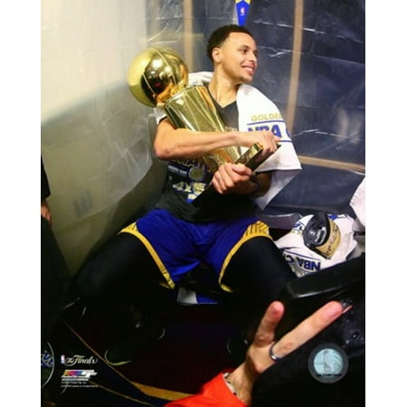 Stephen Curry with the NBA Championship Trophy Game 6 of 