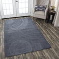 thumbnail image 3 of Alora Decor London 5' x 8' Swirl Gray/Gray/Rust/Blue Hand-Tufted Area Rug, 3 of 12