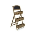 thumbnail image 1 of Cheungs 4739 Wooden 9 Potted Stand with Chalkboard, 1 of 1