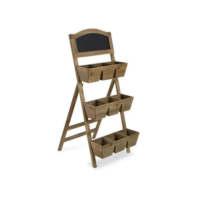 Cheungs 4739 Wooden 9 Potted Stand with Chalkboard