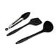 thumbnail image 3 of Juego de utensilios de cocina de 10 piezas sin BPA de silicona que contiene 2 cucharas de cocina raspadoras, cucharón de sopa, espátula, cucharón de espagueti, cuchara para servir, batidor, pinzas para parrilla, cepillo de silicona (10 piezas negras) Vhermosa D1-CHB-616, 3 of 7