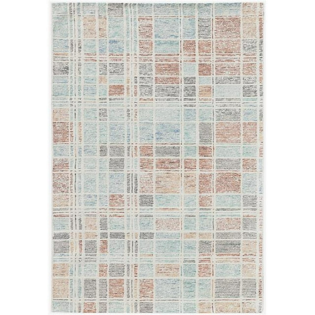 Amer Rug VEC390203 2 x 3 ft. Vector Modern Hand-Tufted Rug, Aqua