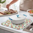 thumbnail image 2 of Pioneer Flower Floral Print Pattern Kitchen Dish Drying Mat 1 Pack, Ultra Absorbent Microfiber Drainer Mat, 16"x18", 2 of 6