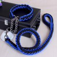 thumbnail image 3 of Dog Collar And Leash Set, Rope Dog Leash And Dog Training Collar For Small Medium Large Dogs Blue Black M, 3 of 5